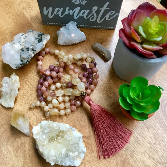 Handmade 108 Bead Mala Necklace, Yoga & Crystals - Picture 8 of 8